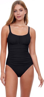 Gottex Women's Standard Ruched Bust Scoop Neck One Piece Swimsuit