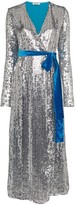 Thumbnail for your product : ATTICO Belted Sequin Velvet Midi Dress