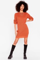 Thumbnail for your product : Nasty Gal Womens Join Our Crew Knitted Jumper Dress - Beige - S