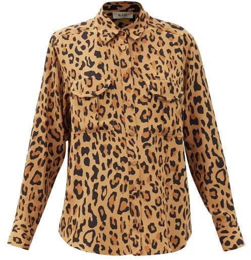 BLAZÉ MILANO Simba Berber Leopard-print Silk-twill Shirt - Leopard ...