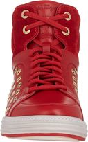 Thumbnail for your product : Ferragamo Men's Embellished Nantucket Sneakers-Red