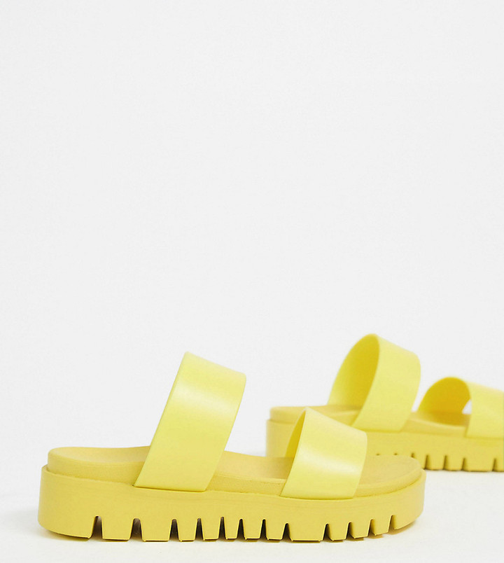 yellow flat sandals uk