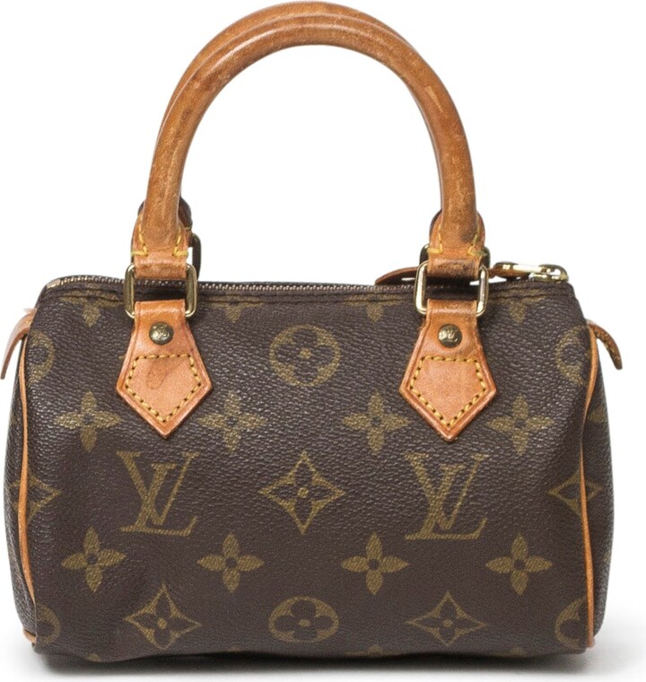 Louis Vuitton Brown Monogram Mini Lin Sac Maman Khaki Leather Cotton Cloth  ref.122867 - Joli Closet