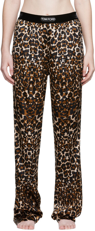 Tom Ford Logo-Print Stretch-Silk Pajama Shorts - ShopStyle