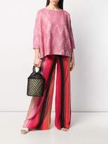 Thumbnail for your product : M Missoni striped wide leg trousers