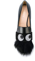Thumbnail for your product : Anya Hindmarch Glitter Eyes detail loafers