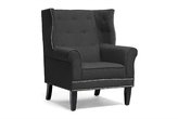 Thumbnail for your product : Baxton Studio Kyleigh Gray Linen Modern Arm Chair