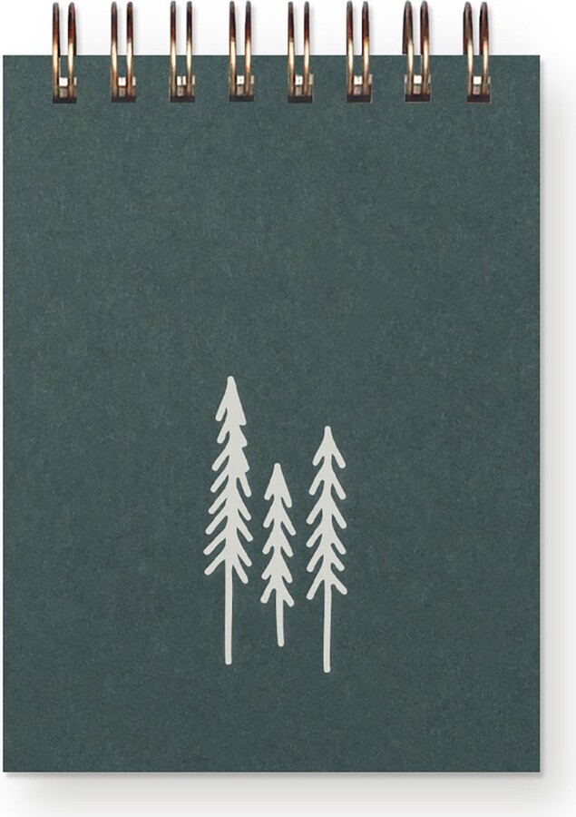 Etsy Evergreen Trees Mini Jotter - Notebook | Journal Pocket Spiral Bound Blank Pages