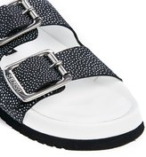 Thumbnail for your product : Senso Ida IV Indigo Stingray Footbed Flat Sandals