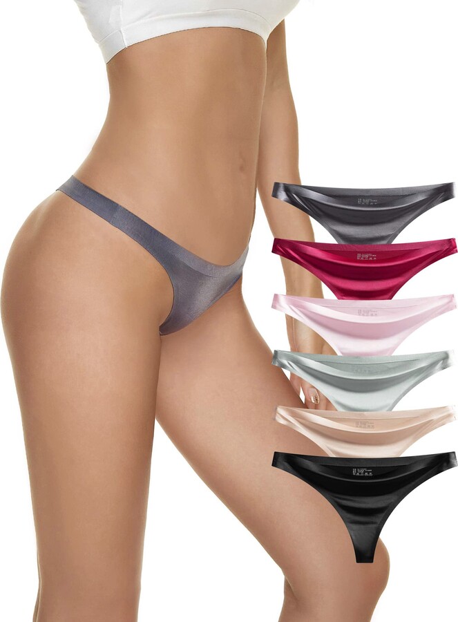  Cotton Underwear For Women 6 Pack Seamless No Show Cheeky  Hipster Womens Panties