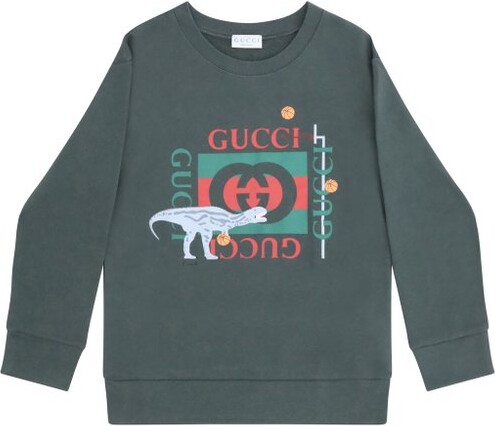 Gucci Children Logo Printed Long-Sleeved T-Shirt