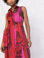 Thumbnail for your product : Ferragamo Graphic-Print Sleeveless Shirt Dress