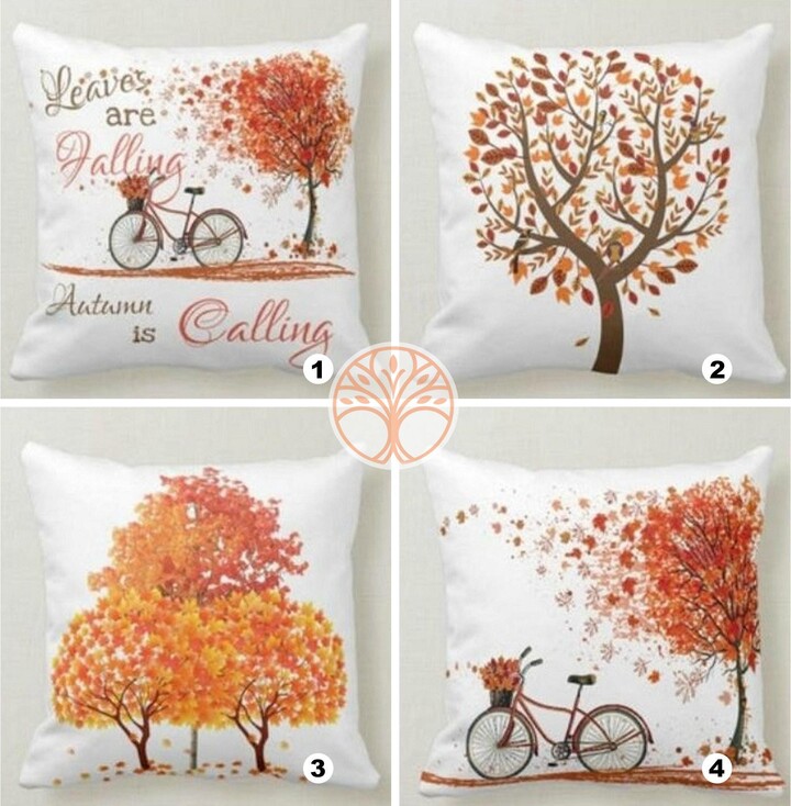 Etsy Fall Trend Pillow Cover|Autumn Cushion Case|Orange Leaves Throw Pillow|Autumn Tree Home Decor|Housewarming Farmhouse Autumn Case