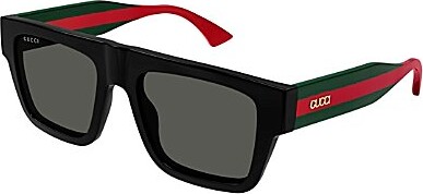 Gucci Men's New Pop Web 53mm Square Sunglasses