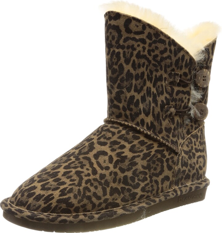 leopard print bearpaw boots