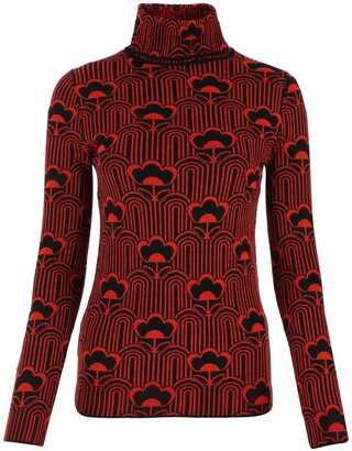 prada floral turtleneck