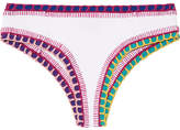 Thumbnail for your product : Kiini Yaz Crochet-trimmed Bikini Briefs - White