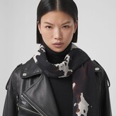 Thumbnail for your product : Burberry Camouflage Print Silk Wool Scarf