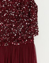 Thumbnail for your product : Maya Bridesmaid delicate sequin 2 in 1 midaxi dress in wine