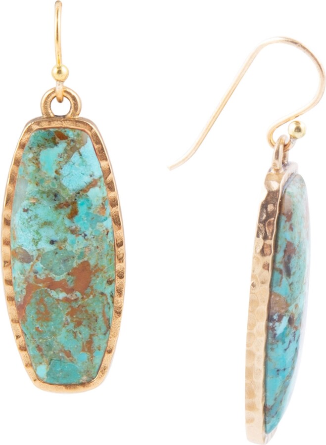NEST Jewelry Turquoise Wave Statement Drop Earrings