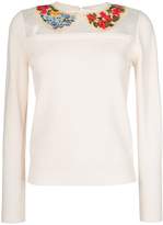 Red Valentino floral embroidered jumper