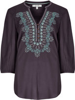 Thumbnail for your product : Marks and Spencer Notch Neck Embroidered Blouse