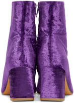 Thumbnail for your product : Maryam Nassir Zadeh Purple Velvet Agnes Boots