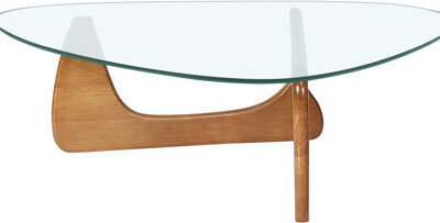 George Oliver Modern Solid Wood Triangle Coffee Table Walnut Home Place 51.24 In Depth 30.43 Width 15.81 Height Walnut Color Table For Decor Width