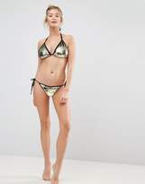 Thumbnail for your product : ASOS DESIGN FULLER BUST Mix and Match Two Tone Sequin Embellished Triangle Bikini Top DD-F