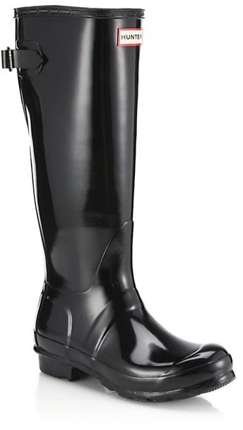 hunter silver rain boots
