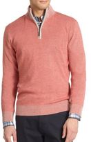 Thumbnail for your product : Saks Fifth Avenue Quarter-Zip Birdseye Sweater