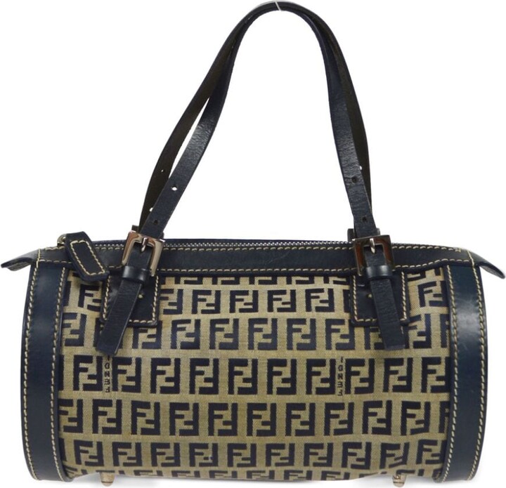 Fendi Pre-Owned 1990-2000s Zucchino Leather Tag Handbag - Farfetch