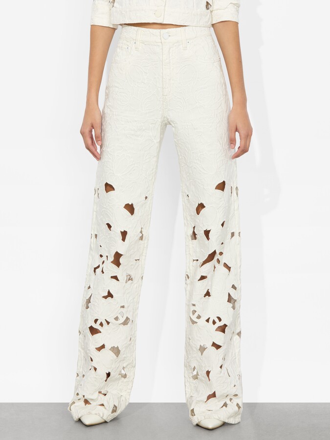 Alice + Olivia Weezy Eyelet Jean