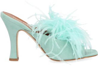 feather sandals heels