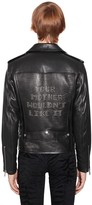 Thumbnail for your product : Saint Laurent Embellished Classic Leather Biker Jacket