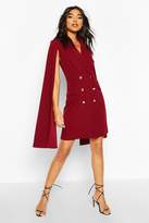 Thumbnail for your product : boohoo Tall Double Breasted Cape Blazer Dress