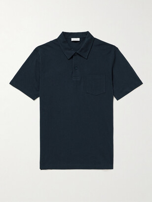 Sunspel Riviera Slim-Fit Cotton-Mesh Polo Shirt