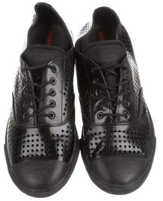 Prada Sport Perforated Patent Leather Sneakers