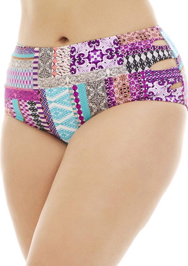 Raisins Women's Curve Keyhole Havana Tankini Bottom - Plus In Sweet Surrender