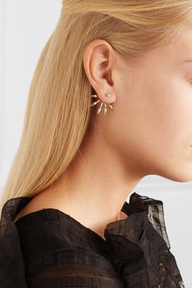 Pamela Love 5 Spike Gold Diamond Earrings - One size