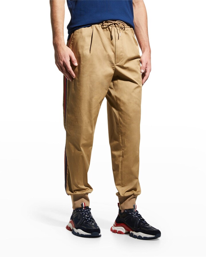 Moncler Men's Pleated SideTape Chino Jogger Pants ShopStyle