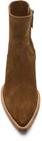 Thumbnail for your product : Saint Laurent Suede Lukas Western Boots in Hazelnut | FWRD