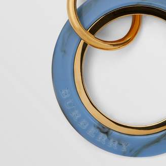 Burberry Marbled Resin Detail Grommet Key Charm