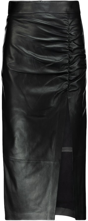 Black leather skirt australia Clearance