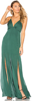 Haute hippie low back fitted cami gown