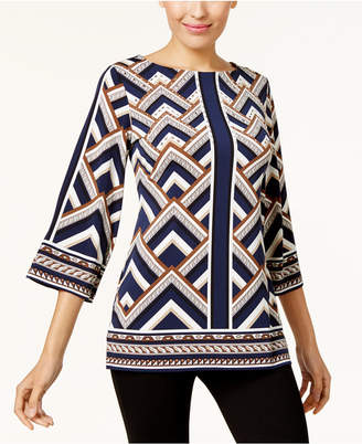 JM Collection Petite Printed Tunic, Created for Macy's