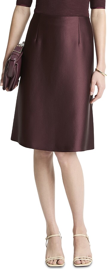 Vince Pebbled Satin Skirt