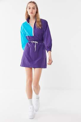 Urban Outfitters Colorblock Nylon Half-Zip Mini Dress