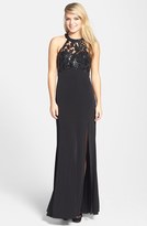 Thumbnail for your product : Sequin Hearts Lace Halter Dress (Juniors)