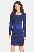 Thumbnail for your product : Nicole Miller Baroque Pattern Knit Body-Con Dress